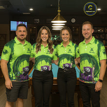Load image into Gallery viewer, Green Dripping Funny Smoking 8 Ball Billiard Pool Shirt For Men Custom Billiard Team Jerseys NYN3047