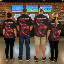 Load image into Gallery viewer, Thunder Red Dartboard Mens Dart Polo &amp; 1/4-Zip Shirt Custom Name Splatter Dart Jersey For Darters NYN3209