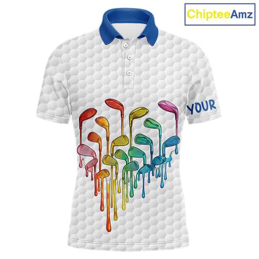 Custom Funny Family Parrots Golf Polo Shirts For Men Colorful Golf Clubs Golf Clothing Shirts NYN3056