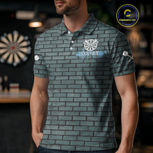 Load image into Gallery viewer, Brick Wall Skull Dartboard Men's Grunge Darts Shirt - Custom Dart Player Uniform NYN0519