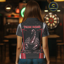 Load image into Gallery viewer, Custom Red Flames Scorpion Dart Arrow Darts Shirt For Women Dart Jersey Uniform NYN1048