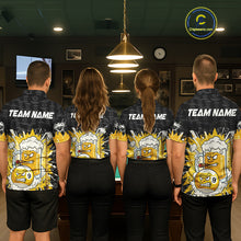 Load image into Gallery viewer, Funny Smoke Beer Pool 9 Ball Men's Billiard Team Shirt Custom Billiard Polo &amp; 1/4 Zip Attire NYN2472