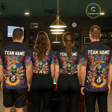 Load image into Gallery viewer, Colorful Splatter Funny Alien Fire 8 Ball Men Billiards Shirt Personalized Pool Balls Billiard Attire NYN2687