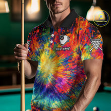 Load image into Gallery viewer, Colorful Tie-Dye Funny Eagle 8 Ball Men Billiards Shirt Personalized Pool Balls Billiard Attire NYN2689