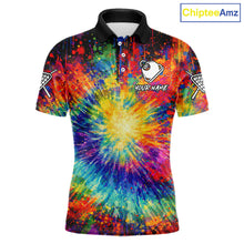 Load image into Gallery viewer, Colorful Tie-Dye Funny Eagle 8 Ball Men Billiards Shirt Personalized Pool Balls Billiard Attire NYN2689