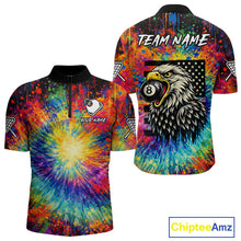 Load image into Gallery viewer, Colorful Tie-Dye Funny Eagle 8 Ball Men Billiards Shirt Personalized Pool Balls Billiard Attire NYN2689