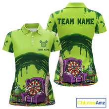 Load image into Gallery viewer, Funny Smoking Dartboard Green Dripping Custom Women Darts Quarter-Zip Shirt Dart Jerseys NYN1941