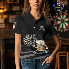 Load image into Gallery viewer, Beer Runner &amp; Plays Darts Custom Funny Darts Quarter-Zip Shirt For Women Dart Jerseys NYN1950