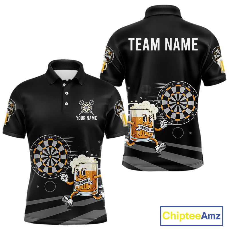 Beer Runner & Plays Darts Custom Funny Darts Polo Shirt For Men Dart Jerseys NYN1950