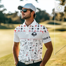 Load image into Gallery viewer, Poker Mens Golf Polo Shirt Personalized Name Funny Golf Top For Team Golfer Gift For Men NYN2850