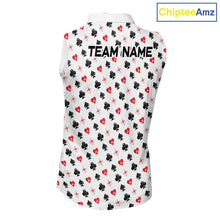 Load image into Gallery viewer, Poker Golf Sleeveless Polo Shirt For Womens Personalized Name Funny Golf Team Attire Golfer Gift For Ladies NYN2851