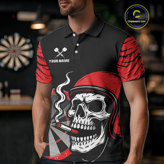 Custom Black And White Halftone Dartboard Dart Shirts For Men Grunge Dart Team Jerseys NYN0057