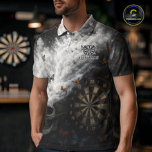 Load image into Gallery viewer, Custom White Smokes Skull Dartboard Men Dart Polo Shirt Butterfly Dart Jerseys NYN2708