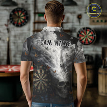 Load image into Gallery viewer, Custom White Smokes Skull Dartboard Men Dart Polo Shirt Butterfly Dart Jerseys NYN2708