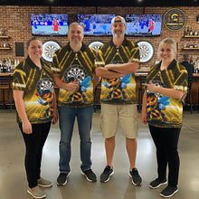 Load image into Gallery viewer, Lightning Yellow Neon Electric Funny Bee Women Dart Polo Shirt Custom Team Name For Darters NYN2710