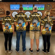 Load image into Gallery viewer, Lightning Yellow Neon Electric Funny Bee Women Dart Polo Shirt Custom Team Name For Darters NYN2710