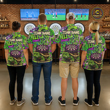 Load image into Gallery viewer, Personalized Funny Dart Shirt Dartboard Turtle Polo Quarter Zip Shirt Custom Team Shirt For Men NYN2859