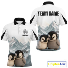 Load image into Gallery viewer, Men’s Darts Shirt With Iceberg Scene And Fierce Penguin Duo, Custom Name Option NYN0300