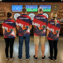 Load image into Gallery viewer, Red, White And Blue Funny Rooster Women Darts Shirt Personalized Grunge Team Darts Jersey NYN3245