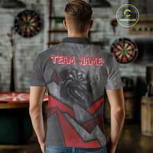 Load image into Gallery viewer, Aggressive Dog Dartboard Red Darts Shirt For Men - Custom Name For Players NYN0562