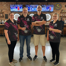 Load image into Gallery viewer, Personalized Red Horror Shark Men Darts Polo League Shirts Funny Grunge Dart Jerseys NYN2219
