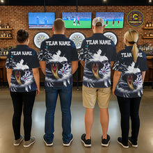 Load image into Gallery viewer, Funny Blue Smoke Cobra Men Darts Polo &amp; Quarter-Zip Shirt Custom Graffiti Dart Team Jerseys NYN3078