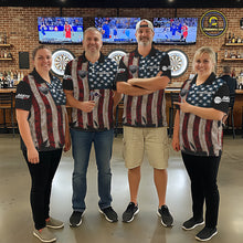 Load image into Gallery viewer, US Flag Dart Arrow &amp; Dartboard Darts Polo Shirt For Men Custom Patriotic Dart Team Jerseys NYN2523
