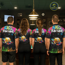 Load image into Gallery viewer, Colorful Paint &amp; Flame 9 Ball Billiard Shirt For Women Personalized Cue Billiard Team Shirt NYN3089