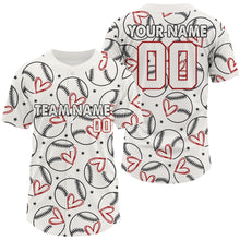 Load image into Gallery viewer, Custom Baseball Jersey For Men Personalized Heart &amp; Baseball, Youth Baseball Jerseys NYN1134