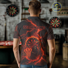 Load image into Gallery viewer, Custom Red Flames Grim Reaper Lightning Dart Men Polo Jerseys Outfits Dart Gifts NYN1719
