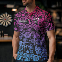 Load image into Gallery viewer, Colorful Gradient Dartboards Funny Dart Shirts For Men, Custom Dart Jerseys NYN0008