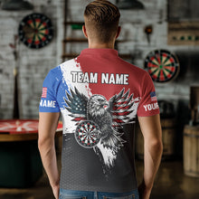 Load image into Gallery viewer, Personalized US Flag Eagle Custom Patriotic Dart Shirts For Men, Custom Dart Jerseys NYN0010