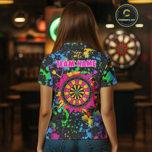 Load image into Gallery viewer, Custom Colorful Dartboard Funny Dart Polo Shirts For Women, Dart Team Jerseys NYN0792