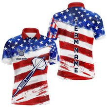Load image into Gallery viewer, American Flag Custom Patriotic Dart Shirts For Men, Dart Team Jerseys NYN0014