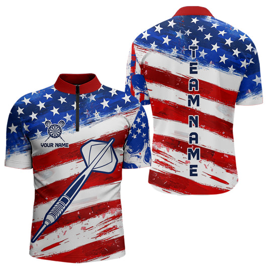 American Flag Custom Patriotic Dart Shirts For Men, Dart Team Jerseys NYN0014