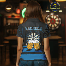 Load image into Gallery viewer, Play Darts &amp; Cheer Beer Custom Funny Dart Polo Shirts For Women, Dart Team Jerseys NYN0796