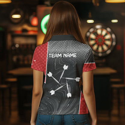 White Dart Arrow Custom Hexagon Dart Shirts For Women, Dart Team Jerseys NYN0018
