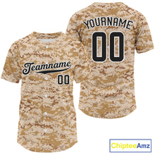 Load image into Gallery viewer, Personalized Brown-White Baseball Jerseys Custom Camouflage Baseball Jersey For Men NYN1188
