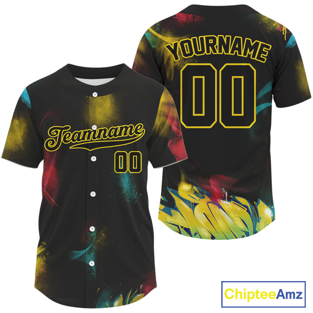 Custom Funny Baseball Jersey For Men Personalized Colorful Youth Baseball Jerseys NYN1192