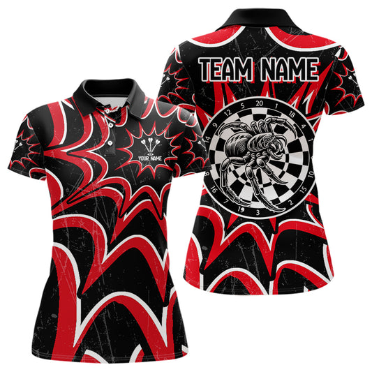 White And Black Dartboards Custom Spider Dart Shirts For Women, Dart Jerseys NYN0022