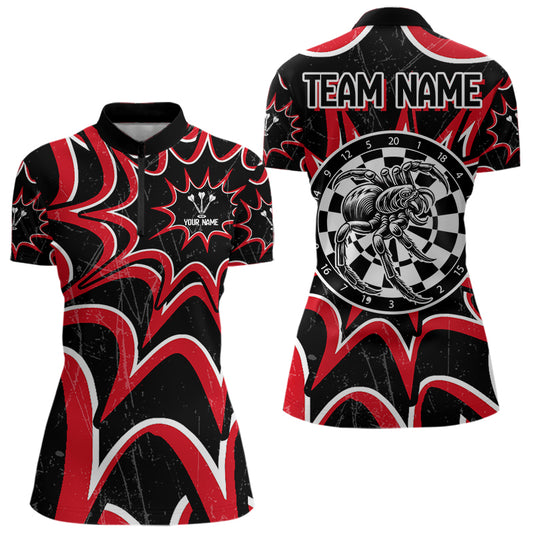 White And Black Dartboards Custom Spider Dart Shirts For Women, Dart Jerseys NYN0022