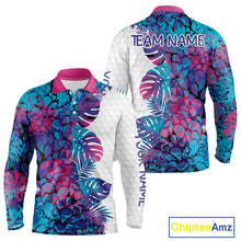 Load image into Gallery viewer, Mens Golf Clothing Monstera Pattern Floral Golf Shirt Custom Men White Golf Polo Best Golf Gifts NYN2936