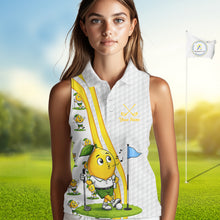 Load image into Gallery viewer, Lemon Golf Team Outfits Custom Funny Sleeveless Polo Shirts For Men, Best Womens Golf Shirts NYN3320