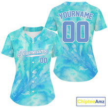 Load image into Gallery viewer, Blue Baseball Jerseys For Women Custom Colorful Funny Baseball Shirt, Youth Baseball Jersey NYN1207