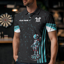 Load image into Gallery viewer, Custom Turquoise Alien And Dartboards Dart Shirts For Men, Dart Jerseys NYN0027
