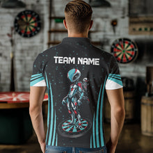 Load image into Gallery viewer, Custom Turquoise Alien And Dartboards Dart Shirts For Men, Dart Jerseys NYN0027
