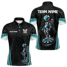 Load image into Gallery viewer, Custom Turquoise Alien And Dartboards Dart Shirts For Men, Dart Jerseys NYN0027