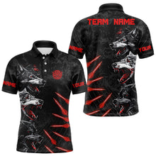 Load image into Gallery viewer, Black And Red Wolfs With Dart Arrows Dart Shirts For Men, Custom Dart Jerseys NYN0032
