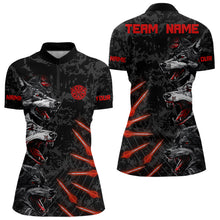 Load image into Gallery viewer, Black And Red Wolfs With Dart Arrows Dart Shirts For Women, Custom Dart Jerseys NYN0032