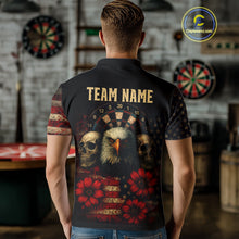 Load image into Gallery viewer, Personalized Eagle Darts Shirt - American Flag Patriotic Archery Jerseys For Men NYN1214